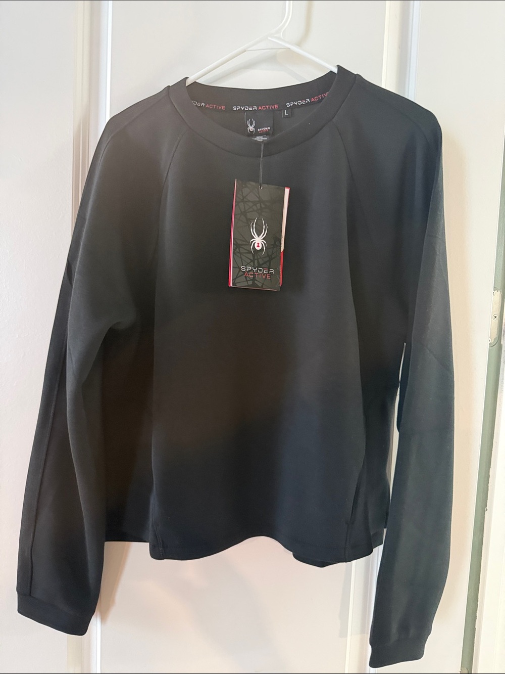 Spyder Black Long Sleeve Performance Crewneck